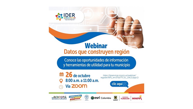  imagen: Webinar "Datos que construyen Región".