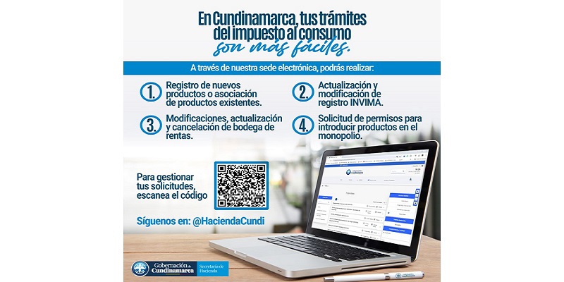 Cundinamarca continúa innovando para facilitar los trámites del impuesto al consumo

