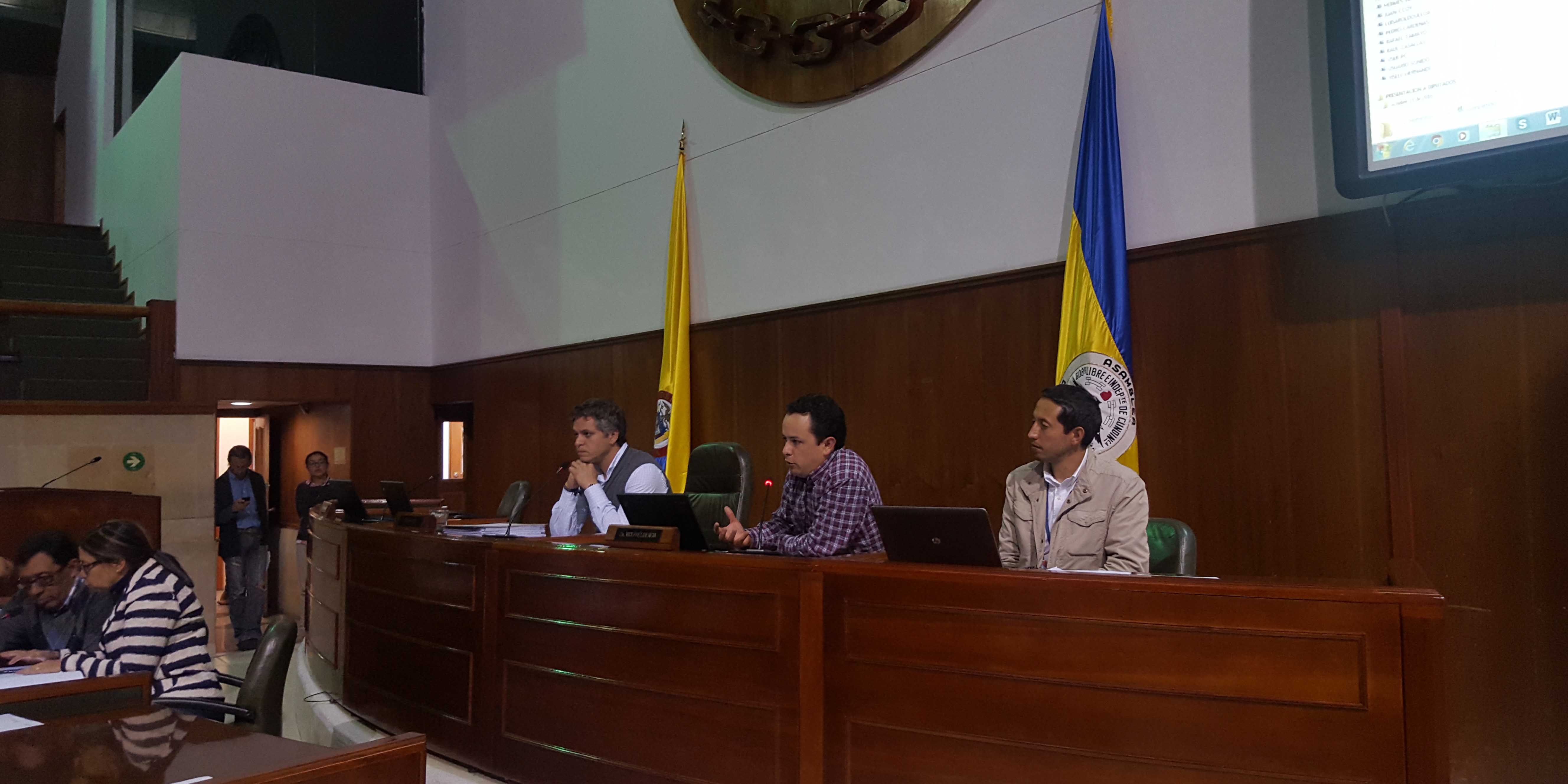 Avanza control político de la Asamblea cundinamarquesa a entidades del nivel central de la Gobernación