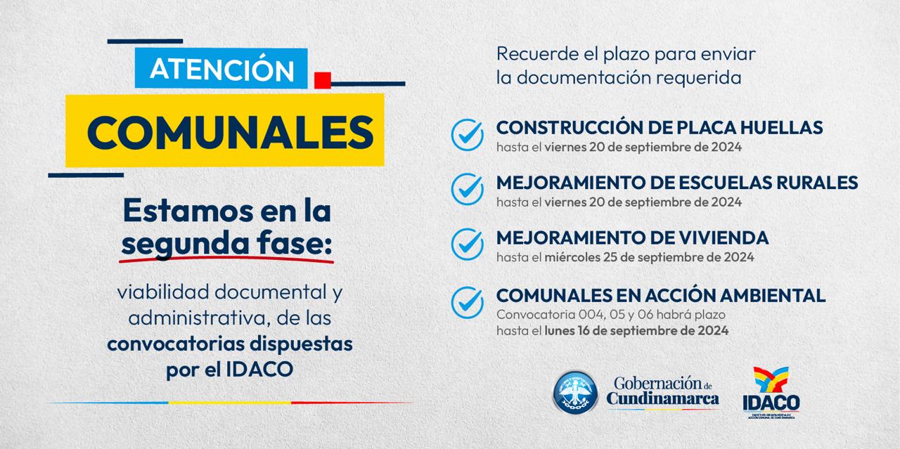 La primera fase de las convocatorias del IDACO para construir ‘obras con capital social’ cerró con 1.700 postulaciones