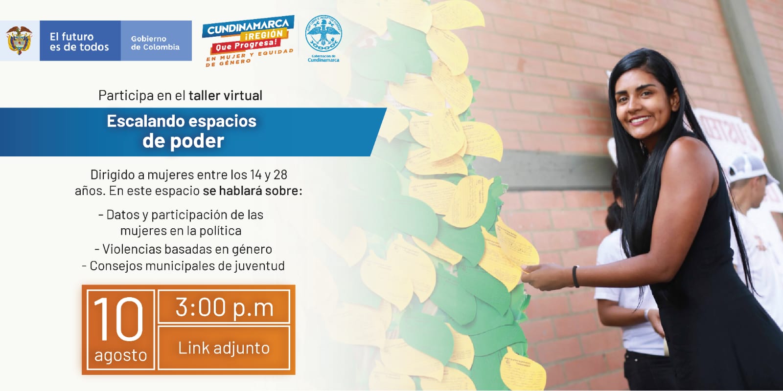  imagen: Taller virtual para mujeres “Escalando espacios de poder”