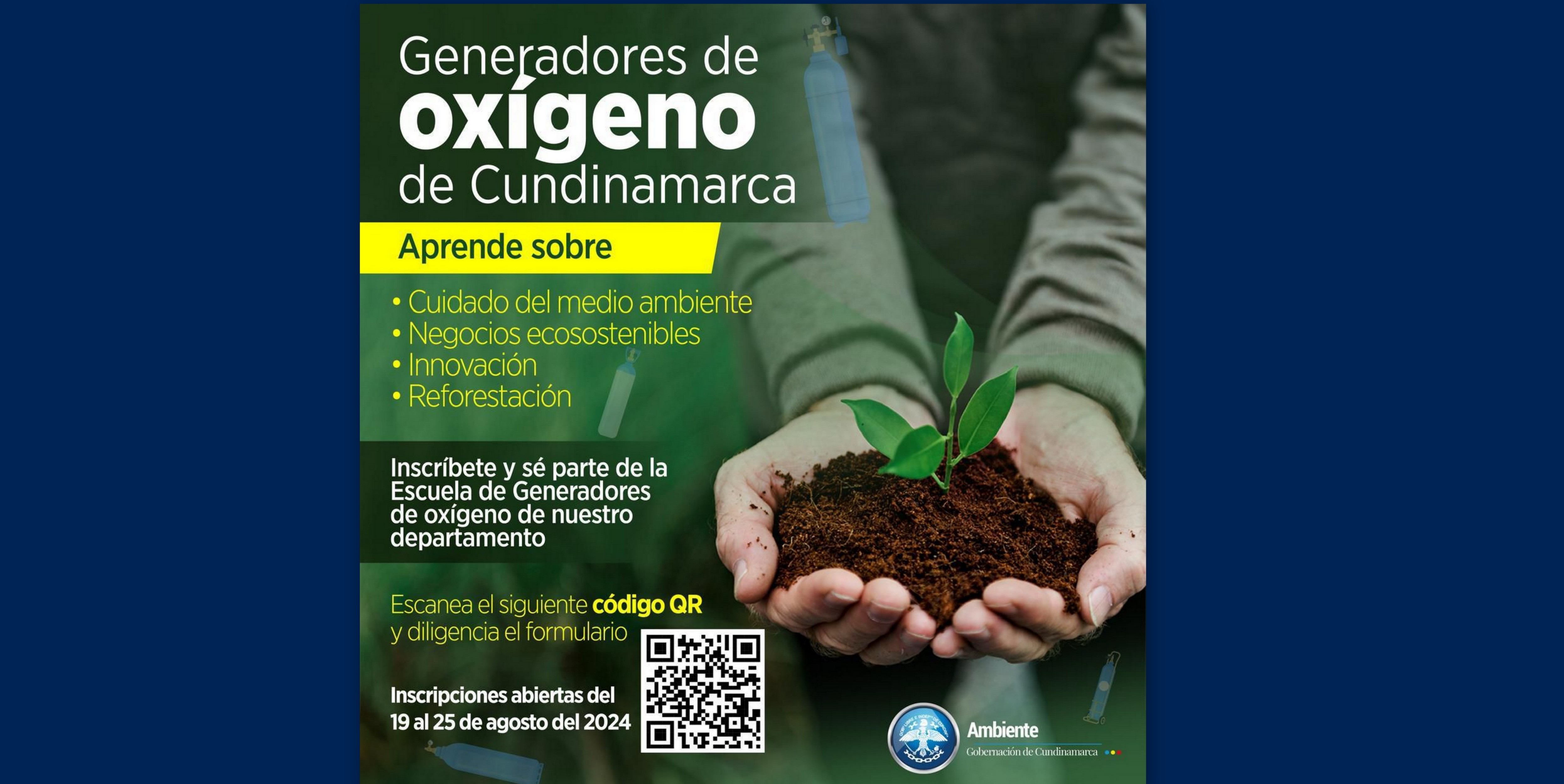 Participa en la Escuela de Generadores de Oxigeno de Cundinamarca

